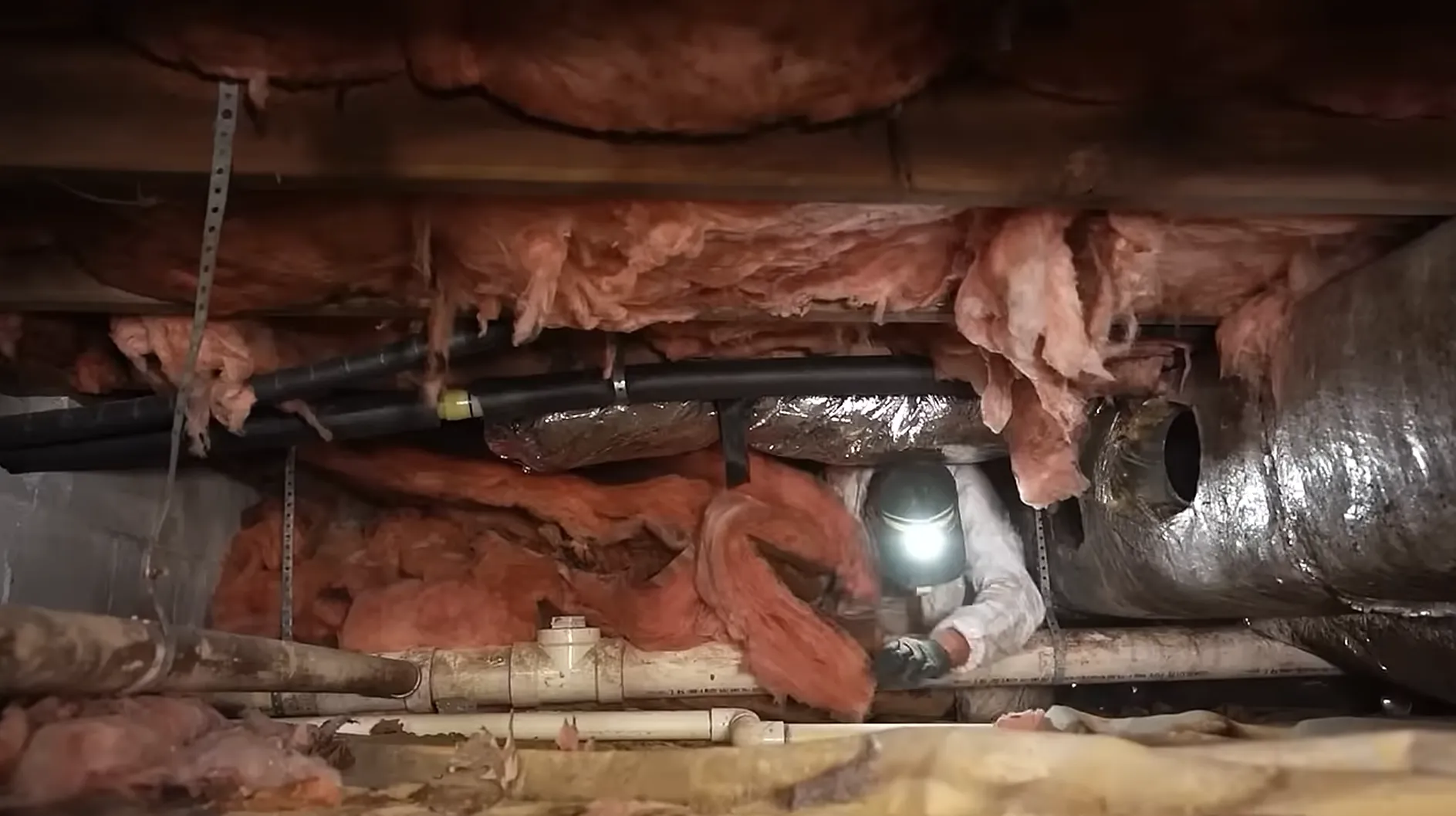 Crawl space water damage restoration and standing water extraction